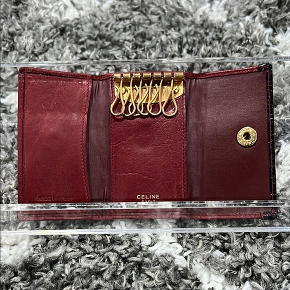 Vintage Celine Burgundy and Black Key & Card Holder - Picture 7 of 11